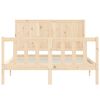 vidaXL Bedframe met hoofdbord massief hout