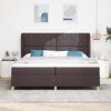 vidaXL Boxspringbed met Matras Donkergrijs 90x190 cm Donkerbruin Stof