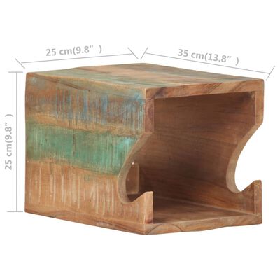 vidaXL Wandfietsenrek 35x25x25 cm massief gerecycled hout