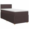 vidaXL Boxspringbed met matras Donkerbruin 90 x 190 cm Stof