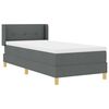 vidaXL Boxspringbed met matras Donkergrijs 200 x 100 cm Polyester