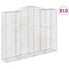 vidaXL Schanskorven 10 st gewelfd 300x50x220/240 cm ijzer