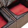 vidaXL 7-delige Loungeset met kussens poly rattan bruin