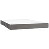 vidaXL Boxspring met matras kunstleer grijs 140x190 cm