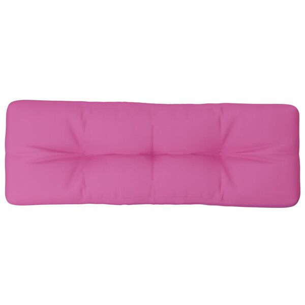 vidaXL Palletkussen 120x40x12 cm stof roze
