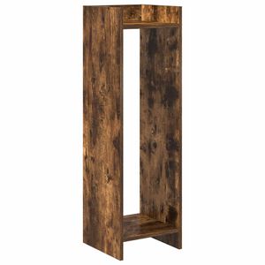 vidaXL Plantenstandaard Gerookt eiken 30 x 30 x 100 cm Bewerkt hout
