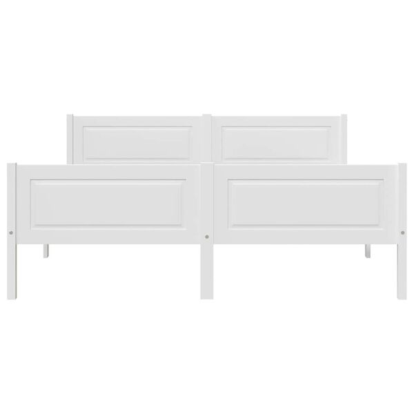 vidaXL Bedframe massief grenenhout wit 120x200 cm