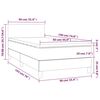 vidaXL Boxspring met matras en LED stof cr&egrave;mekleurig 90x190 cm