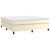 vidaXL Boxspring bed kunstleer cr&egrave;mekleurig 160x200 cm