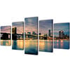 vidaXL Canvas muurdruk set Brooklyn Bridge rivier uitzicht 200 x 100 cm