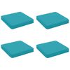 vidaXL 4-Piece Zitkussens VUGHT 4 pcs 100% Polyester Turquoise