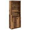 vidaXL Hoge kast 70x35x180 cm spaanplaat oud hout