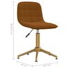vidaXL Eetkamerstoelen draaibaar 2 st fluweel bruin