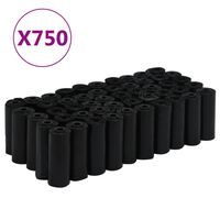 vidaXL Hondenpoepzakjes 750 st 30x20 cm polyetheen zwart