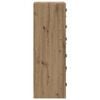 vidaXL Highboard Artisan Eiken 35 x 37 x 109 cm Bewerkt hout