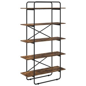 vidaXL Boekenrek 5-laags 100 x 35 x 175,5 cm PB Gerookt eiken