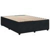 vidaXL Boxspring met matras fluweel zwart 140x200 cm