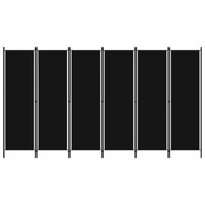 vidaXL Kamerscherm met 6 panelen 300x180 cm zwart