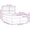 vidaXL Boxspring bed met matras met LED Lichtgrijs 140 x 200 cm Stof