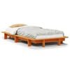 vidaXL Bedframe zonder matras massief grenenhout wasbruin 90x190 cm
