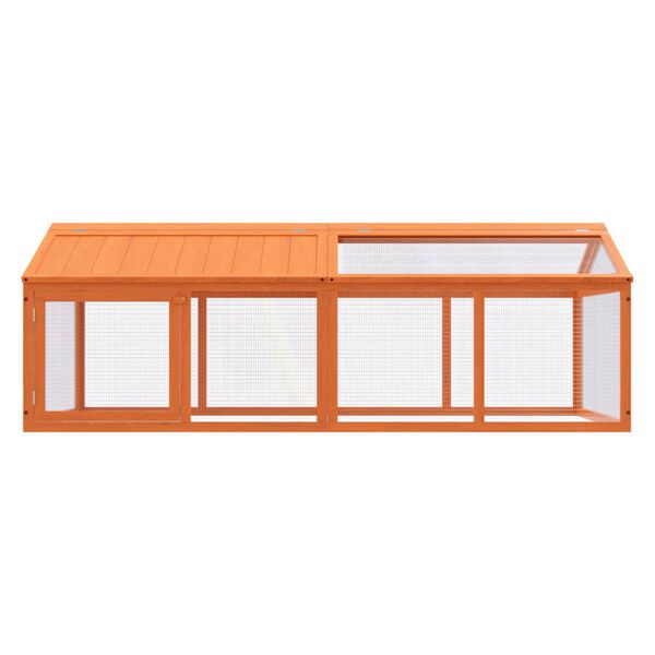 vidaXL Dierenren 200x112,5x74 cm massief grenenhout bruin