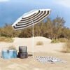 vidaXL Parasol Blauw en Wit 161 x 161 x 193 cm Polyester