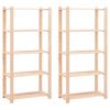 vidaXL Opbergrekken 5-laags 2 st 80x38x170 cm grenenhout 250 kg