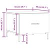 vidaXL Salontafels 2 st 50x50x40 cm bewerkt hout zwart