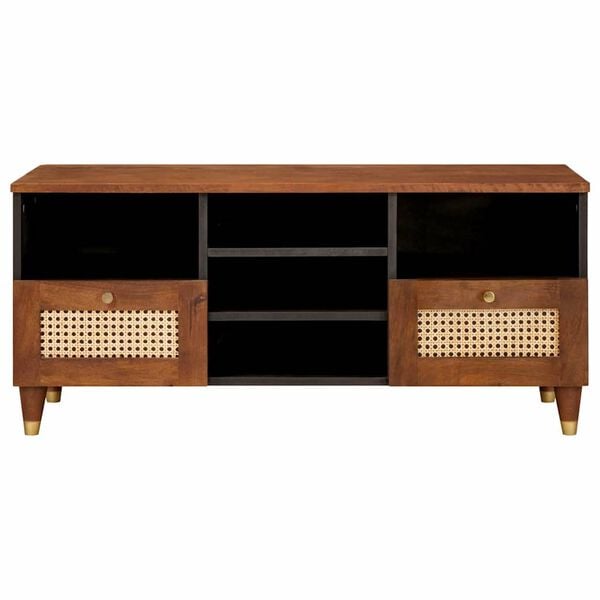 vidaXL Media-opslagkasten en rekken met lade Bruin 100 x 33.5 x 46 cm