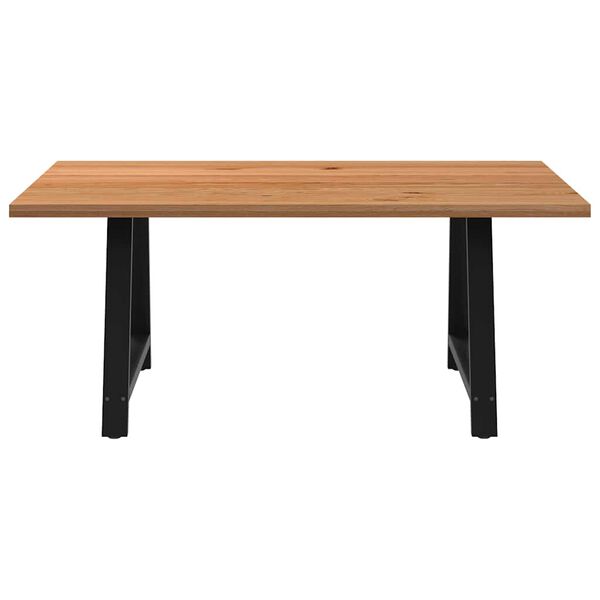 vidaXL Eettafel rechthoekig 180x120x74 cm massief eikenhout lichtbruin