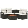 vidaXL Bankstel 6 st Zwart en Cream Wit 55 x 55 x 37 cm