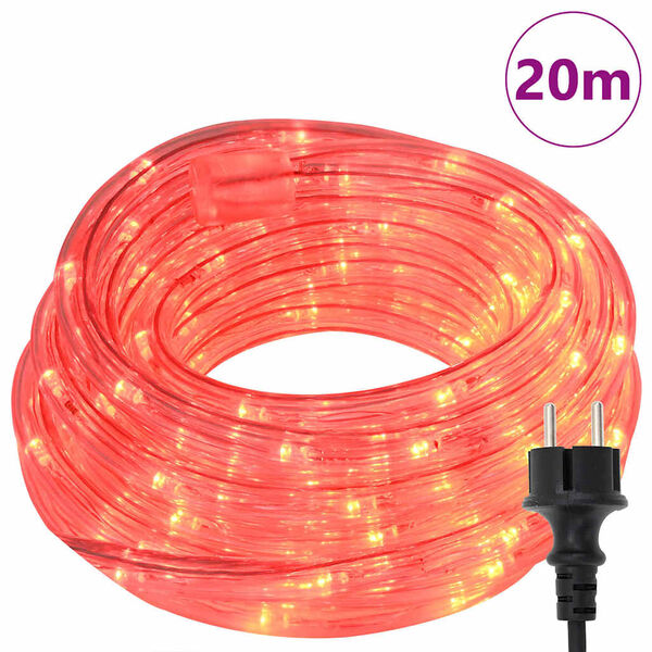 vidaXL Touwenlicht met 480 LED Rood 20 m PVC