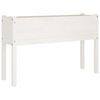 vidaXL Plantenbak 110x31x70 cm massief grenenhout wit