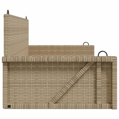 vidaXL Schommelbank 119x56x48 cm poly rattan beige