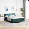 vidaXL Boxspringbed met matras Donkergroen 160 x 200 cm Fluweel