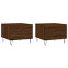 vidaXL Salontafels 2 st 50x50x40 cm bewerkt hout bruin eikenkleur