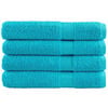vidaXL Handdoeken SOLUND 4 st 600 g/m&sup2; 100x200 cm turquoise