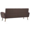 vidaXL Driezitsbank stof bruin