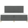 vidaXL Boxspringbed met matras Donkergrijs 200 x 200 cm Stof