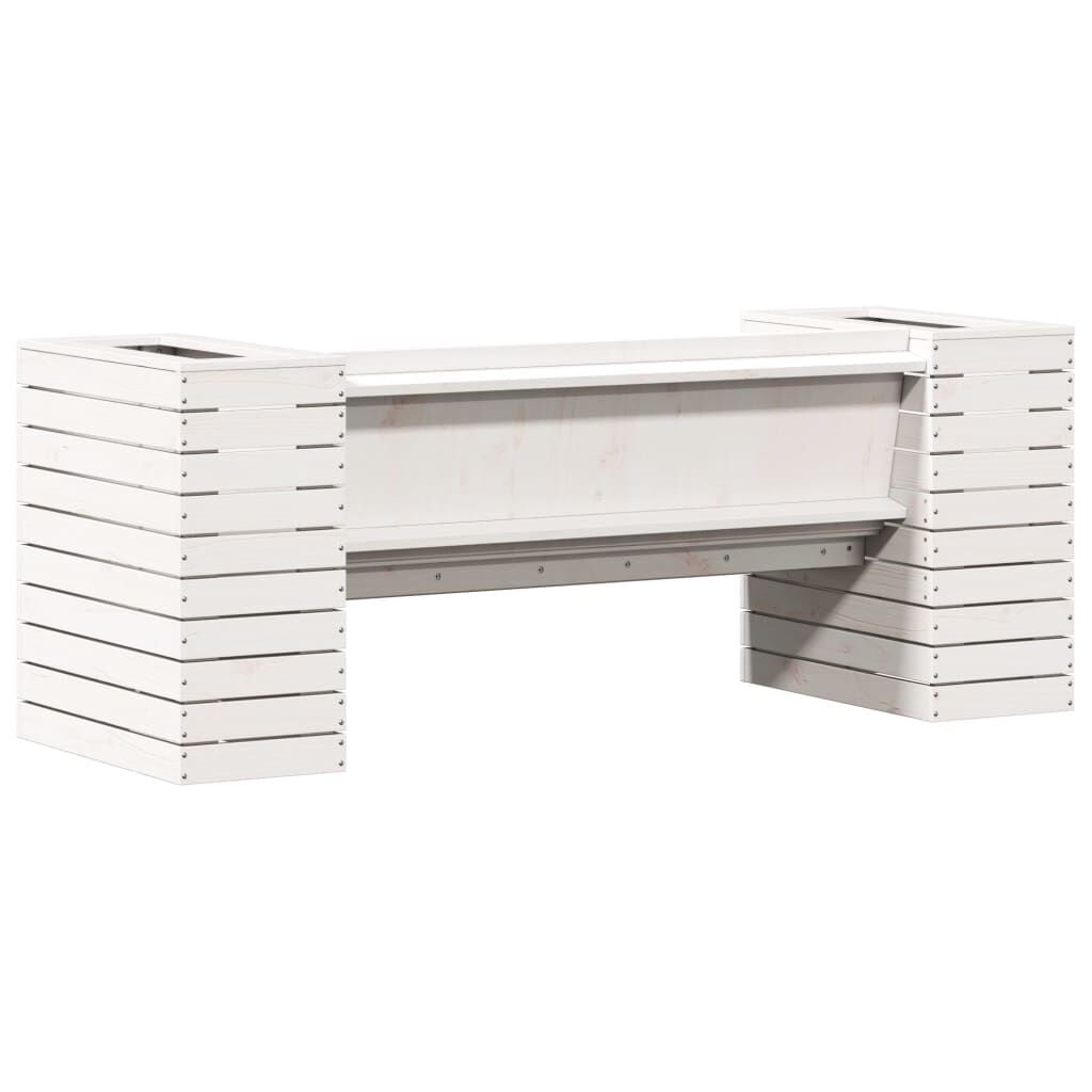 Bankje met plantenbakken 184,5x39,5x56,5 cm grenenhout douglas