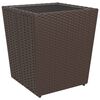 vidaXL 5-delige Bistroset poly rattan en gehard glas bruin
