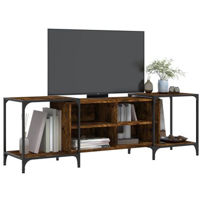 vidaXL Tv-meubel 153x37x50 cm bewerkt hout gerookt eikenkleurig