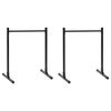 vidaXL Dip station 2 pcs Zwart 55 x 90 x 104.5 cm Gepoedercoat staal