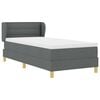 vidaXL Boxspringbed met matras Donkergrijs 90 x 190 cm Stof