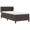vidaXL Boxspringbed met matras Donkerbruin 90 x 190 cm Stof