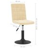 vidaXL Eetkamerstoelen draaibaar 2 st fluweel crèmekleurig