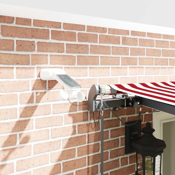 vidaXL Luifeldoek met Rood en Wit 600 &times; 300 cm Polyester