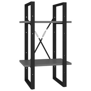 vidaXL Boekenkast met 2 schappen 40x30x70 cm bewerkt hout grijs