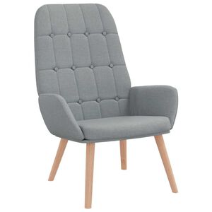vidaXL Relaxstoel stof lichtgrijs