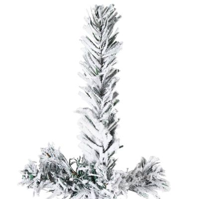 vidaXL Kunstkerstboom half met sneeuw smal 120 cm